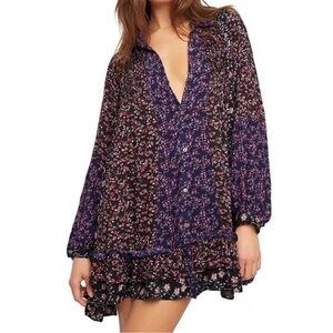 Free People Lost In You Mini ruffle hem Dress size xsmall